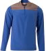 A4 N4014 - The Element 1/4 Zip Royal/Graphite front view