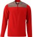 A4 N4014 - The Element 1/4 Zip Scarlet/Graphite front view