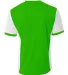 A4 N3017 - Premier Soccer Jersey LIME/ WHITE back view