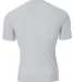A4 NB3130 - Youth Short Sleeve Compression Crew SILVER back view