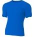 A4 NB3130 - Youth Short Sleeve Compression Crew ROYAL front view