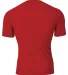 A4 NB3130 - Youth Short Sleeve Compression Crew SCARLET back view