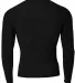 A4 NB3133 - Youth Long Sleeve Compression Crew BLACK back view