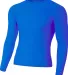 A4 NB3133 - Youth Long Sleeve Compression Crew ROYAL front view