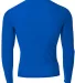 A4 NB3133 - Youth Long Sleeve Compression Crew ROYAL back view
