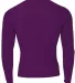 A4 NB3133 - Youth Long Sleeve Compression Crew PURPLE back view