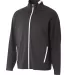 A4 NB4261 - League Youth Full Zip Jacket BLACK/ WHITE front view