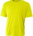 A4 N3402 - Basic Sprint Tee SAFETY YELLOW front view