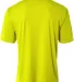 A4 N3402 - Basic Sprint Tee SAFETY YELLOW back view