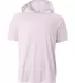 A4 N3408 - Cooling Performance Short Sleeve Hooded WHITE front view