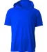 A4 N3408 - Cooling Performance Short Sleeve Hooded ROYAL front view