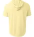 A4 N3408 - Cooling Performance Short Sleeve Hooded LIGHT YELLOW back view