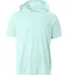 A4 N3408 - Cooling Performance Short Sleeve Hooded PASTEL MINT front view