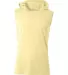 A4 N3410 - Cooling Performance Sleeveless Hooded T LIGHT YELLOW front view