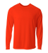 A4 NB3396 - Youth SureColor Long Sleeve Cationic T Athletic Orange front view
