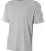 A4 NB3402 - Youth Sprint Basic Tee SILVER front view