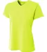 A4 NW3402 - Women's Sprint Short Sleeve V-neck LIME front view