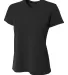 A4 NW3402 - Women's Sprint Short Sleeve V-neck BLACK front view