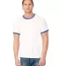 Alternative Apparel 5103 Unisex Keeper Ringer T-Sh in White/ vnt roy front view