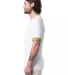 Alternative Apparel 5103 Unisex Keeper Ringer T-Sh in White/ maize side view
