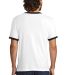 Alternative Apparel 5103 Unisex Keeper Ringer T-Sh in White/ black back view