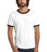 Alternative Apparel 5103 Unisex Keeper Ringer T-Sh in White/ black front view