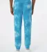 Independent Trading Co. PRM50PTTD Tie-Dyed Fleece  Tie Dye Aqua Blue back view