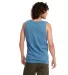 Next Level Apparel 7433 Adult Inspired Dye Tank in Blue jean back view