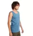 Next Level Apparel 7433 Adult Inspired Dye Tank in Blue jean side view