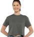 Next Level Apparel 1580 Ladies' Ideal Crop T-Shirt in Dark grey front view