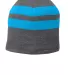 Port & Company C922    Fleece-Lined Striped Beanie Ath Ox/Ne Blue front view
