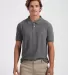 Tultex 400 - Unisex Sport Polo Heather Charcoal front view