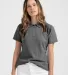 Tultex 401 - Women's Sport Polo Heather Charcoal front view