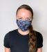 Tultex - FM22 Tie Dyed Face Mask Black front view