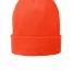 Port & Company CP90L    Fleece-Lined Knit Cap in Athl orange front view