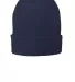 Port & Company CP90L    Fleece-Lined Knit Cap in Navy front view