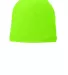 Port & Company CP91L    Fleece-Lined Beanie Cap Neon Green front view