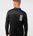 Adidas Golf Clothing A482 3-Stripes Double Knit Qu Black/ Grey Two back view