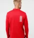 Adidas Golf Clothing A482 3-Stripes Double Knit Qu Team Collegiate Red/ Grey Two back view