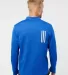 Adidas Golf Clothing A482 3-Stripes Double Knit Qu Team Royal/ Grey Two back view