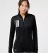 Adidas Golf Clothing A483 Women's 3-Stripes Double Black/ Grey Two front view