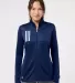 Adidas Golf Clothing A483 Women's 3-Stripes Double Team Navy Blue/ Grey Two front view