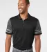 Adidas Golf Clothing A490 Striped Sleeve Sport Shi Black/ Grey Three front view