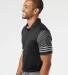 Adidas Golf Clothing A490 Striped Sleeve Sport Shi Black/ Grey Three side view
