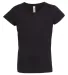 3362 ALSTYLE Girl Sheer Jersey Full Length T Black front view