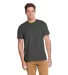 Delta Apparel 12600L   Adult S/S Tee in Charcoal front view