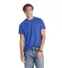 Delta Apparel 12603   Adult S/S Tee in Royal heather triblend front view