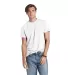 Delta Apparel 12603   Adult S/S Tee in White heather triblend front view