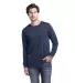 Delta Apparel 12640   Adult L/S Tee in Athletic navy front view