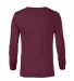 Delta Apparel 12640   Adult L/S Tee in Maroon back view